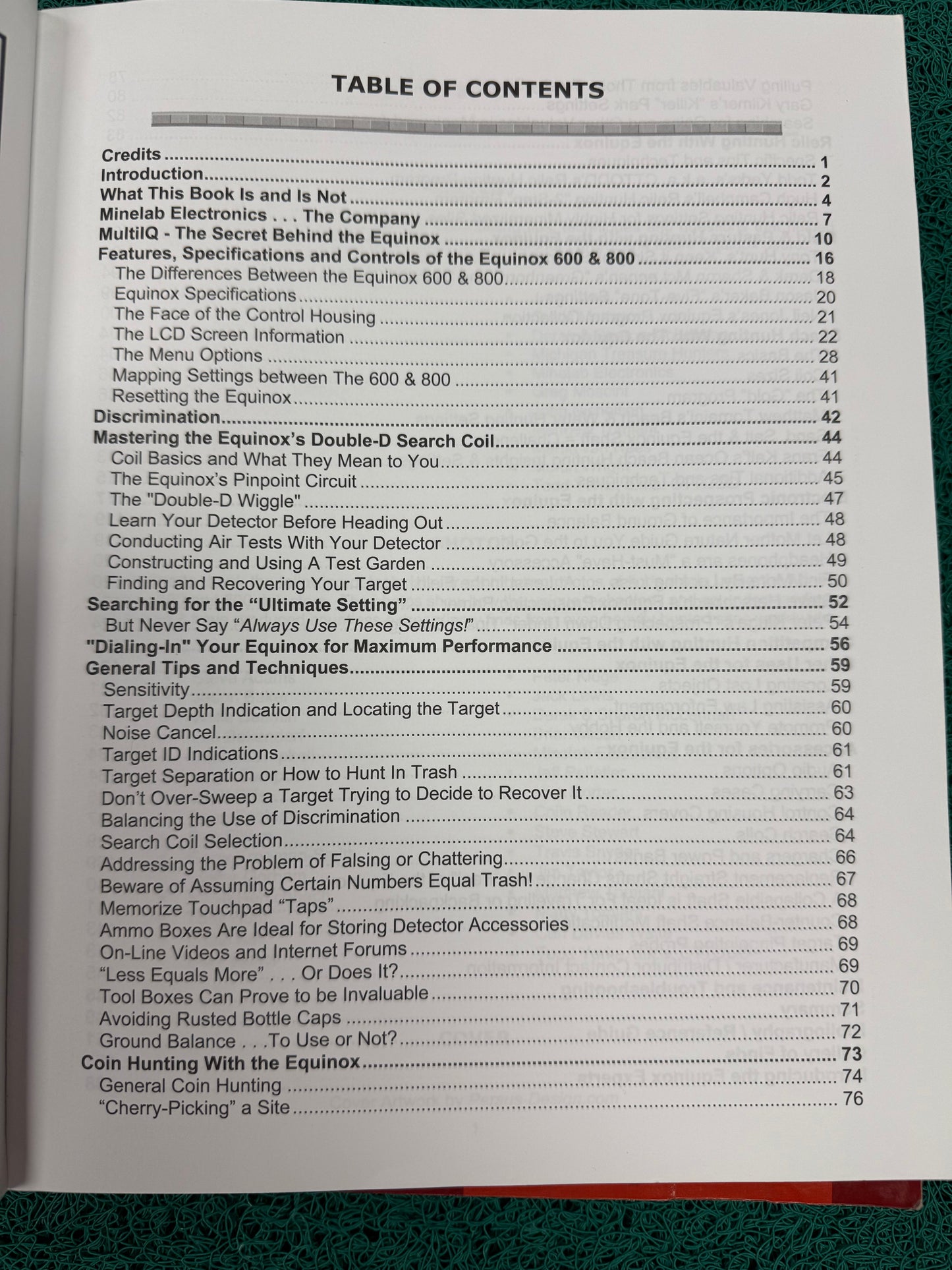 The Minelab Equinox Series Handbook by Andy Sabisch – Used Copy