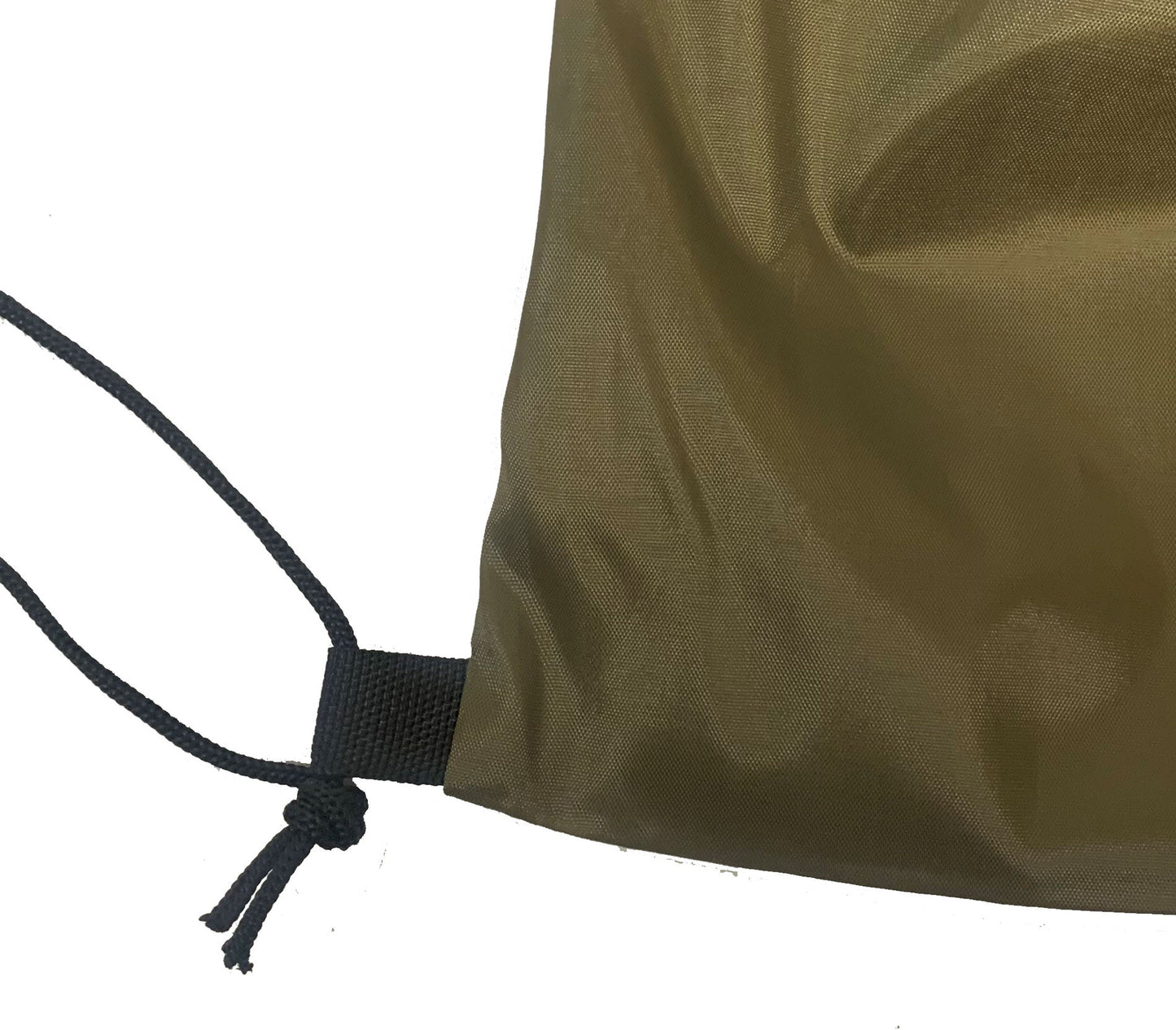 Olive Green -Polyester Drawstring Backpack/ Bag with Loop Handle, (17"x x 13") 17-20 lb Weight Capacity