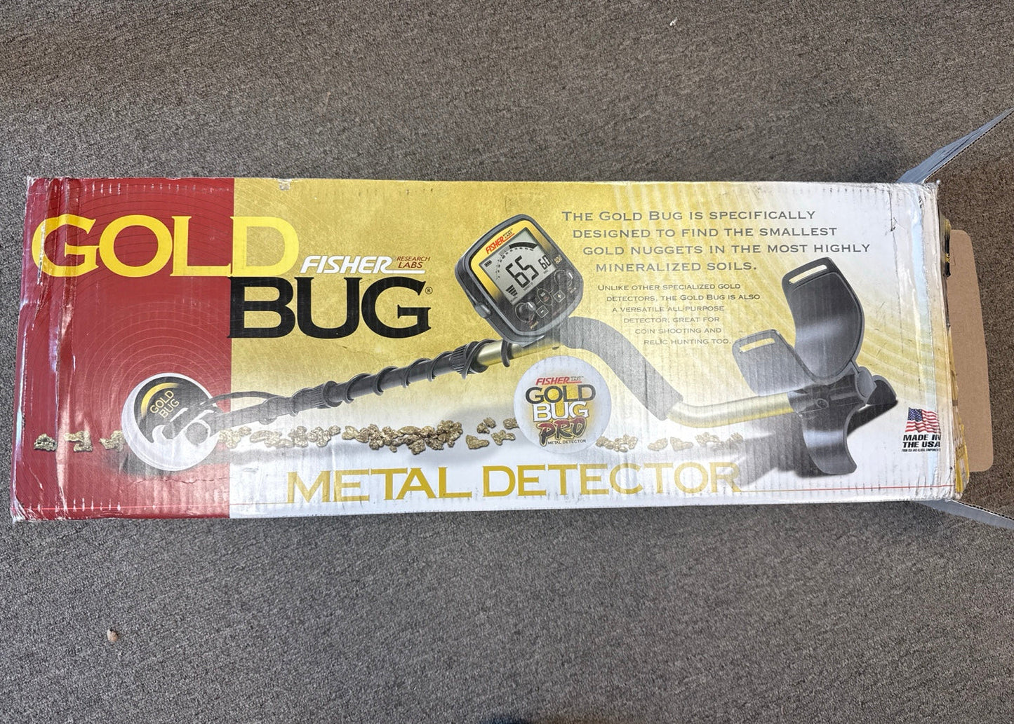 Used Fisher Gold Bug Pro Coil Combo Amazon return with full warranty