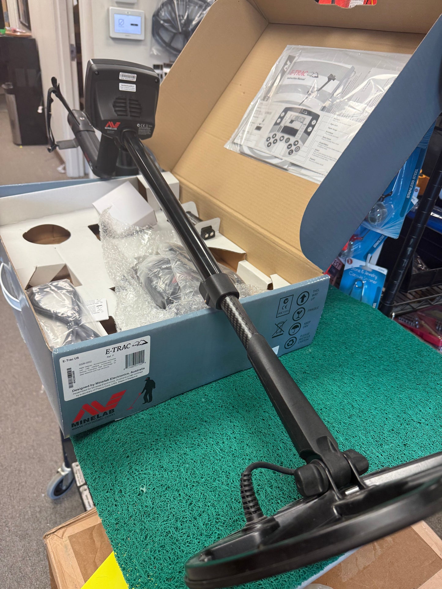 Used Minelab E-TRAC Metal Detector with Original Box