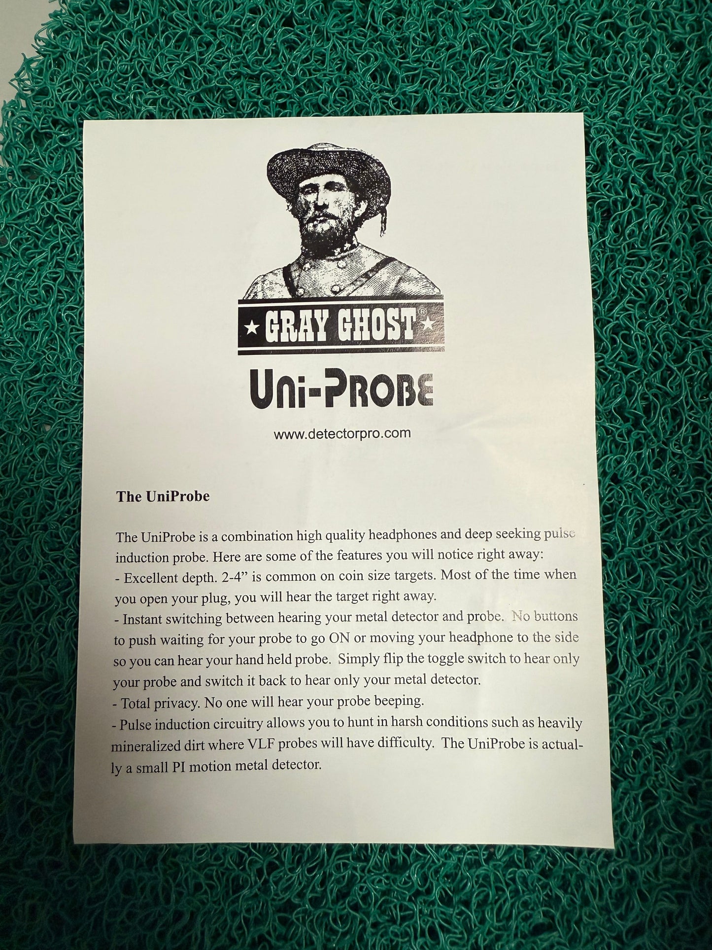 Open Box DetectorPro Grey Ghost Uni Probe – Compatible with Minelab Equinox