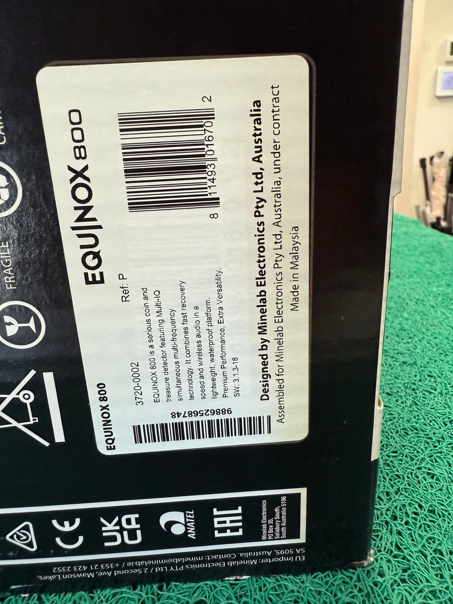 Open Box Minelab Equinox 800 Metal Detector – Used Once, Full Warranty, Complete Kit