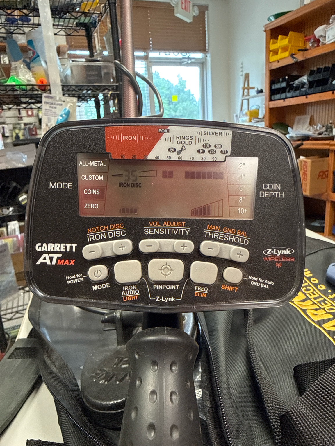 Used once Garrett AT Max Loaded Metal Detector Package with NEL Snake Coil & Z-Lynk Pro-Pointer