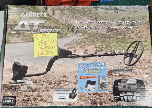 Used Garrett AT Pro 55th Anniversary Metal Detector with AT Pinpointer