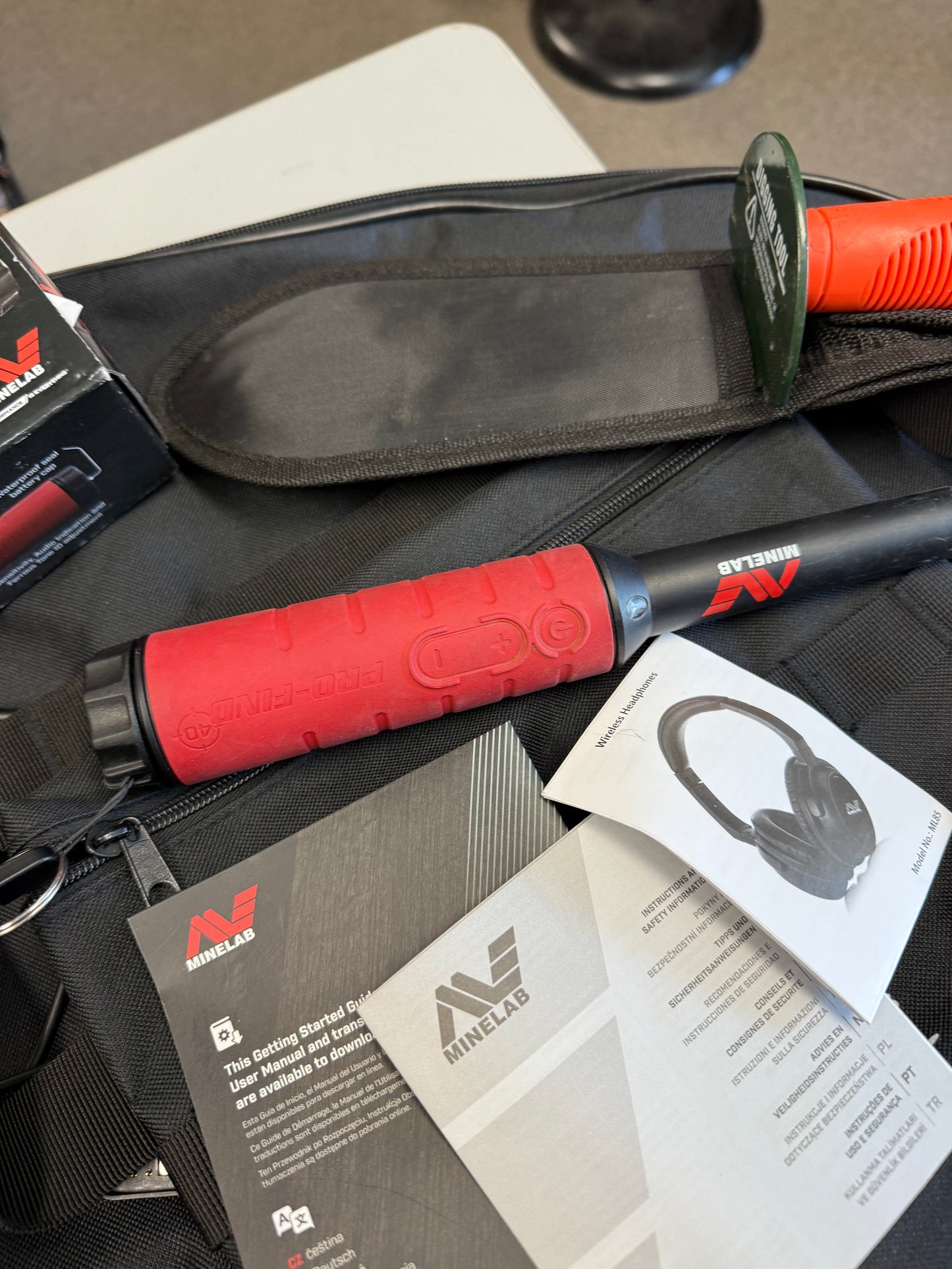 Used Minelab X-Terra Elite Expedition Pack with Two Coils, Wireless Headphones, PF-40 Pointer