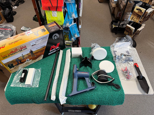 Amazon Return Minelab Gold Monster 1000 Metal Detector with 5" coil and two rechargeable Li Ion Batteries