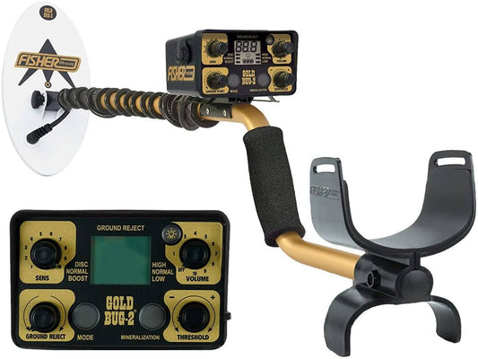 Damaged Box Fisher Gold Bug 2 Metal Detector, 6.5" Elliptical Search Coil