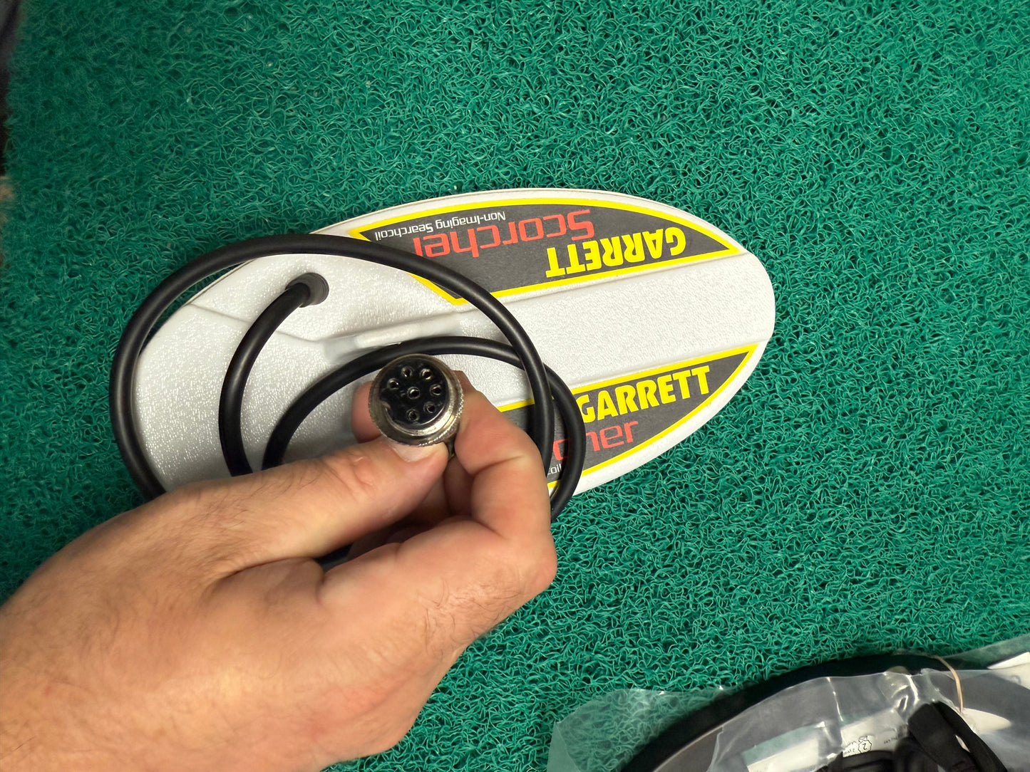 New Old Stock Garrett Scorcher 7-Pin Non-Imaging Search Coil – Unused OEM Coil