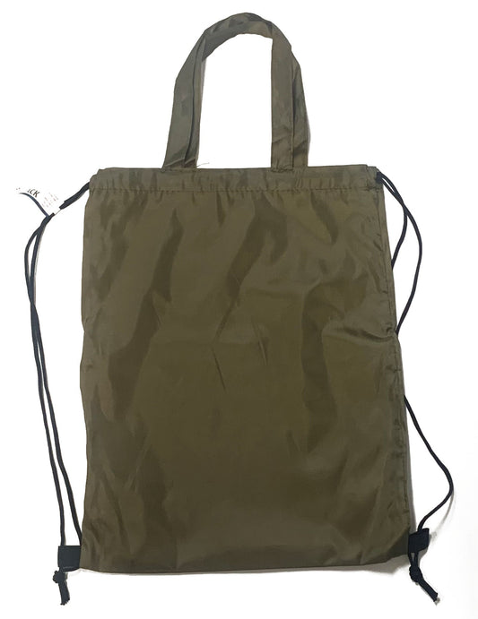 Olive Green -Polyester Drawstring Backpack/ Bag with Loop Handle, (17"x x 13") 17-20 lb Weight Capacity