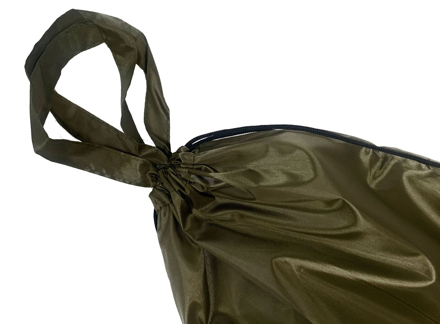 Olive Green -Polyester Drawstring Backpack/ Bag with Loop Handle, (17"x x 13") 17-20 lb Weight Capacity