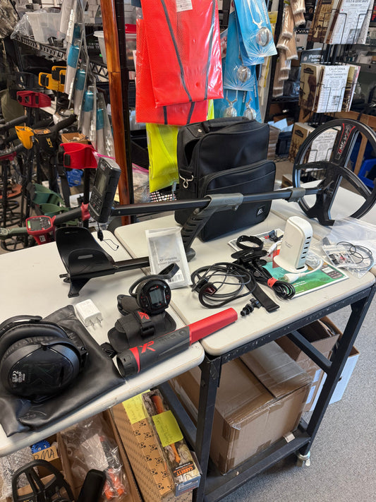 Used XP Deus II Loaded Package – Includes WS6, WSA II, Bone Conduction Headphones & Accessories (~2+ Years Warranty)