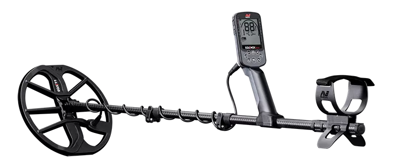 minelab equinox 900 metal detector extended side view