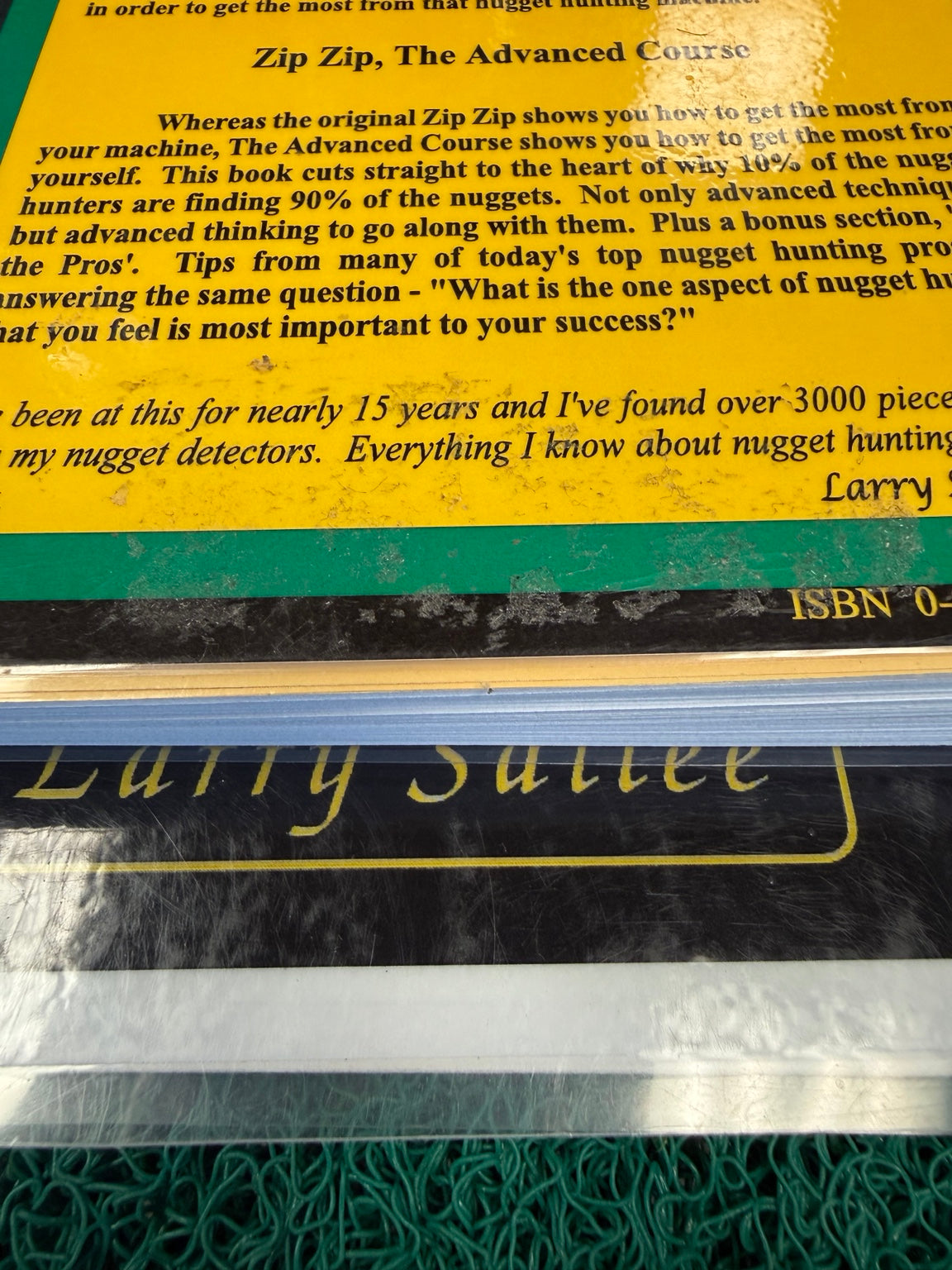 Condition detail of collectible Larry Sallee Zip Zip prospecting book