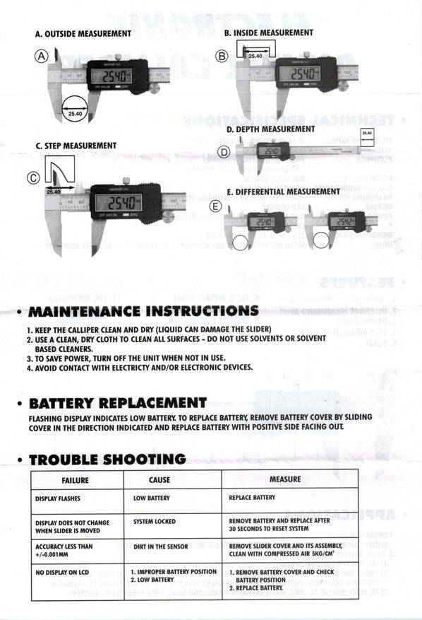 6" LCD Digital Caliper with Extra Battery and Case