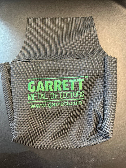 New old stock original Garrett Metal Detectors finds pouch with green Garrett logo