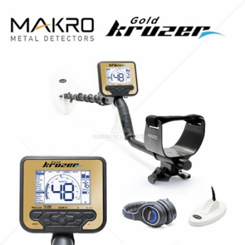 Gold Kruzer Waterproof Metal Detector + 2 Coils + Wireless Headphones + Nokta Waterproof Pointer + Baseball Cap + Digger Nokta Makro 