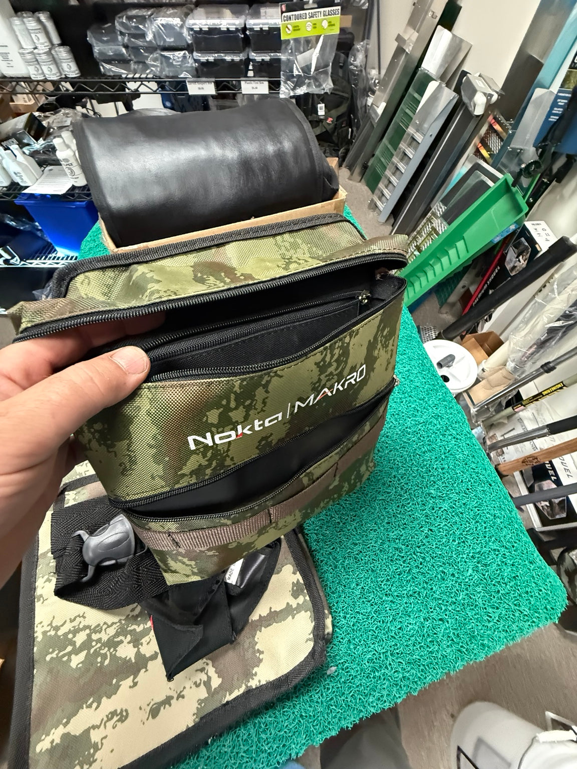 Nokta Makro camouflage finds pouch zippered compartments