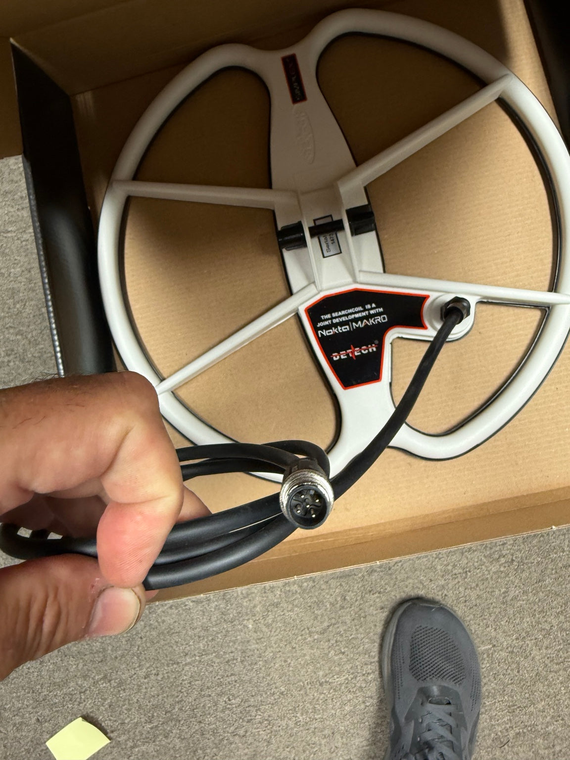 Detech 13 inch Ultimate Simplex Plus search coil connector and cable