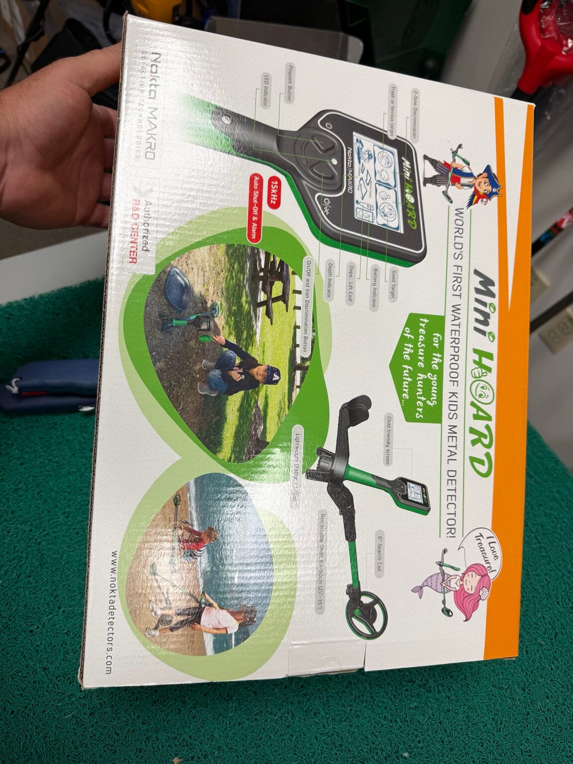 Used Nokta Makro Mini Hoard waterproof kids metal detector in original box