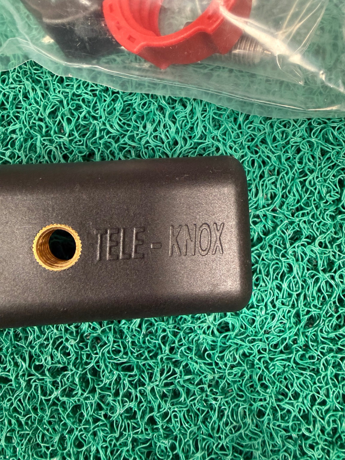 Tele-Knox marking on used telescopic metal detector shaft mount assembly