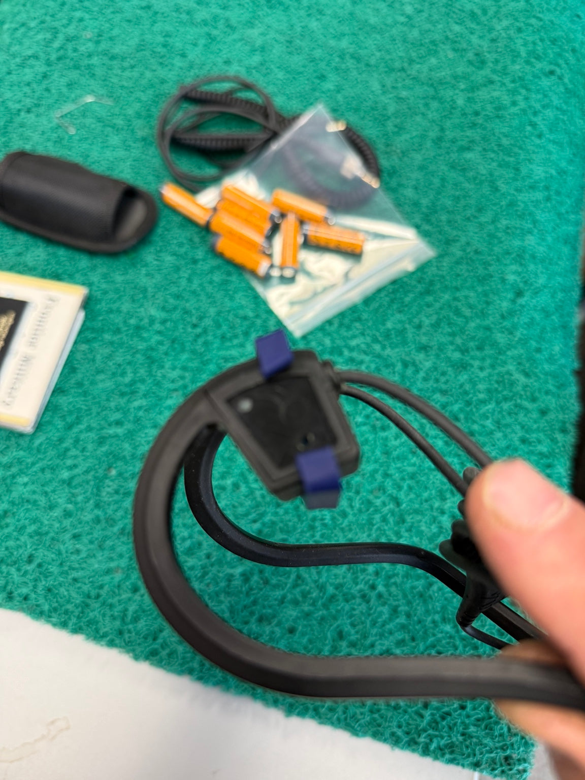 Used XP DEUS bone conduction headphones with missing side decal